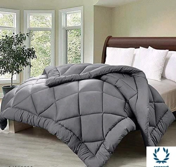 EAlma 200 GSM Microfibre Comforter Double Bed for Winter | Luxurious Quilt Blanket Single Bed | Soft Microfiber Qulits AC Comforters | Size 90X60 Inch Dark Grey - Free Size, Dark Grey, Cotton, Pack of1